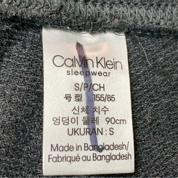 Calvin Klein Fron Logo Sweatpants Joggers in Charcoal - Picture 8 of 11
